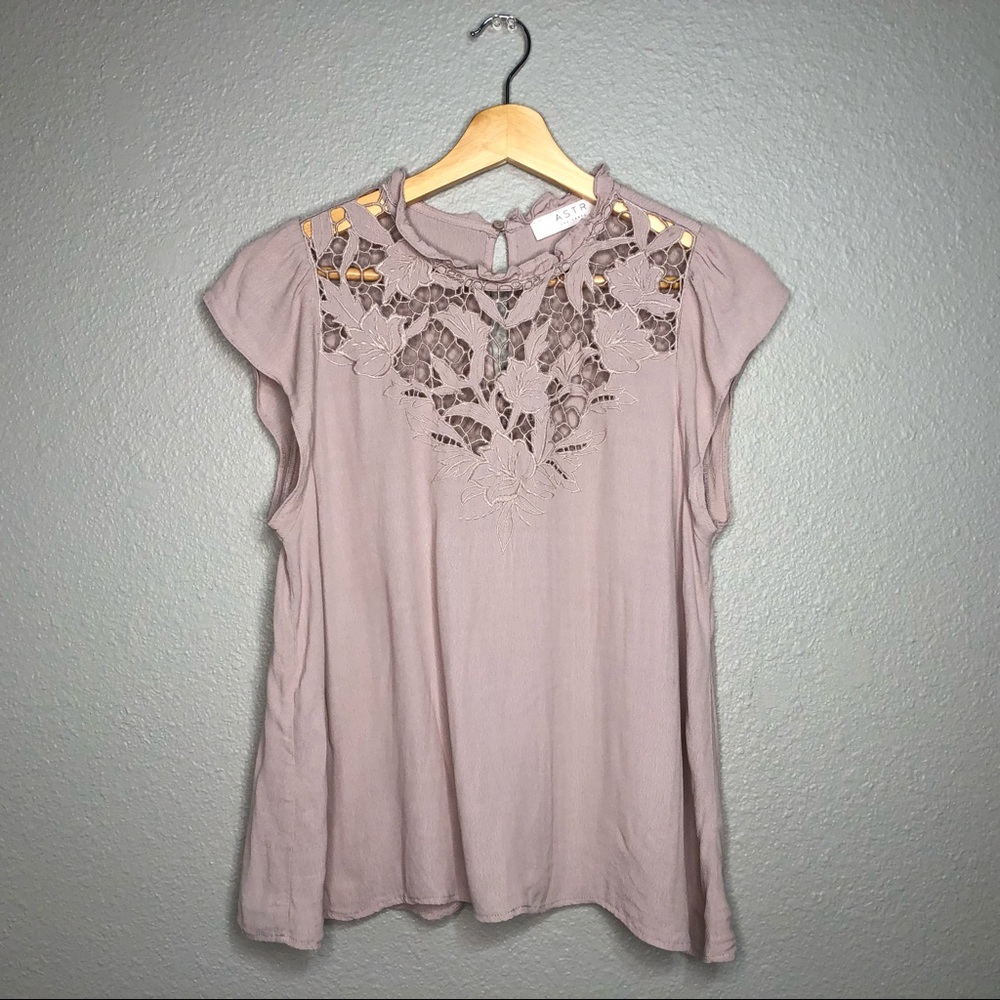ASTR The Label Crochet Blouse